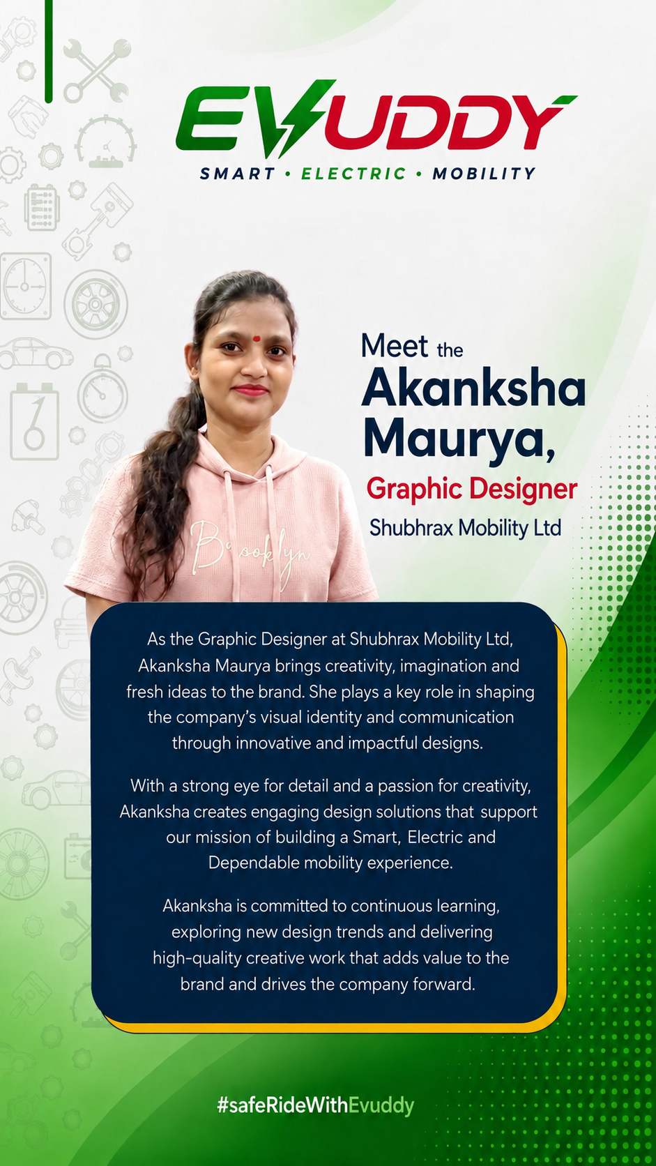 Akanksha Maurya, Graphic Designer at EVUDDY